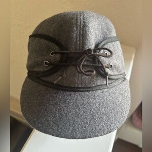 Crown Cap VTG 1934 Railroad Wool Blend insulated Hat Ear Flaps Made in Canada